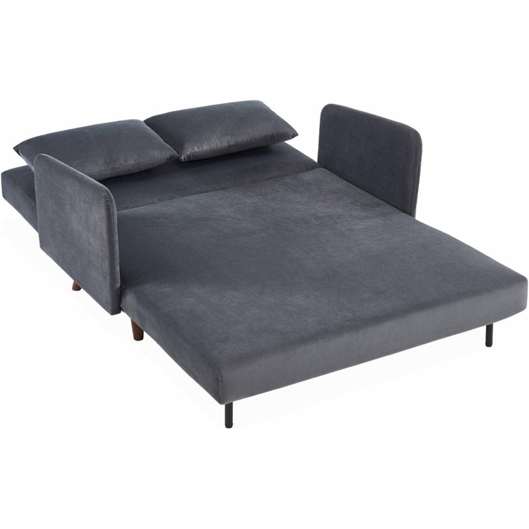 Canapé Convertible Velours Gris Foncé | Vigor - Designix Canapés