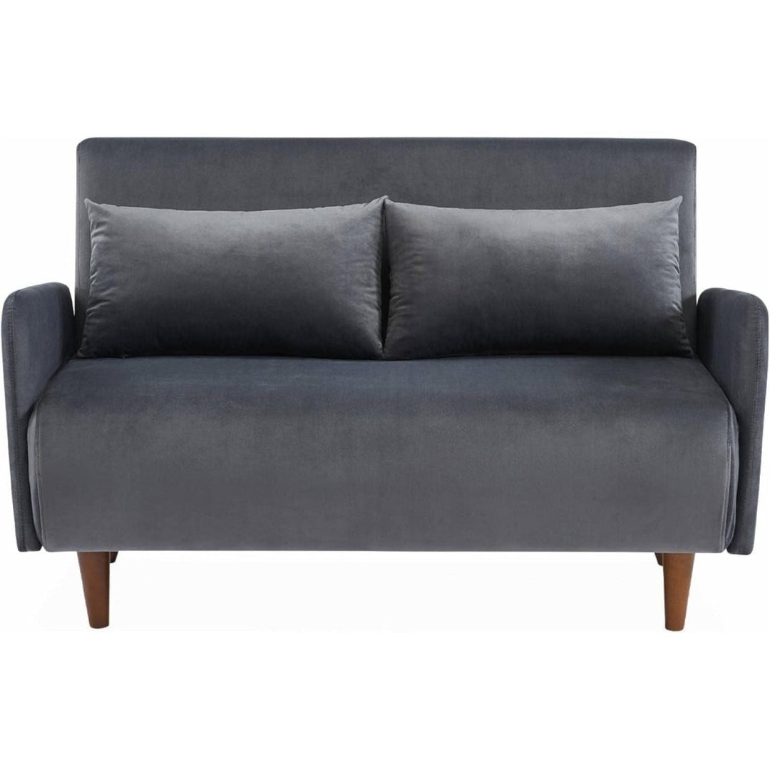 Canapé Convertible Velours Gris Foncé | Vigor - Designix Canapés