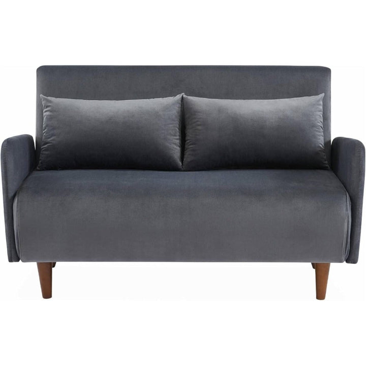 Canapé Convertible Velours Gris Foncé | Vigor - Designix Canapés