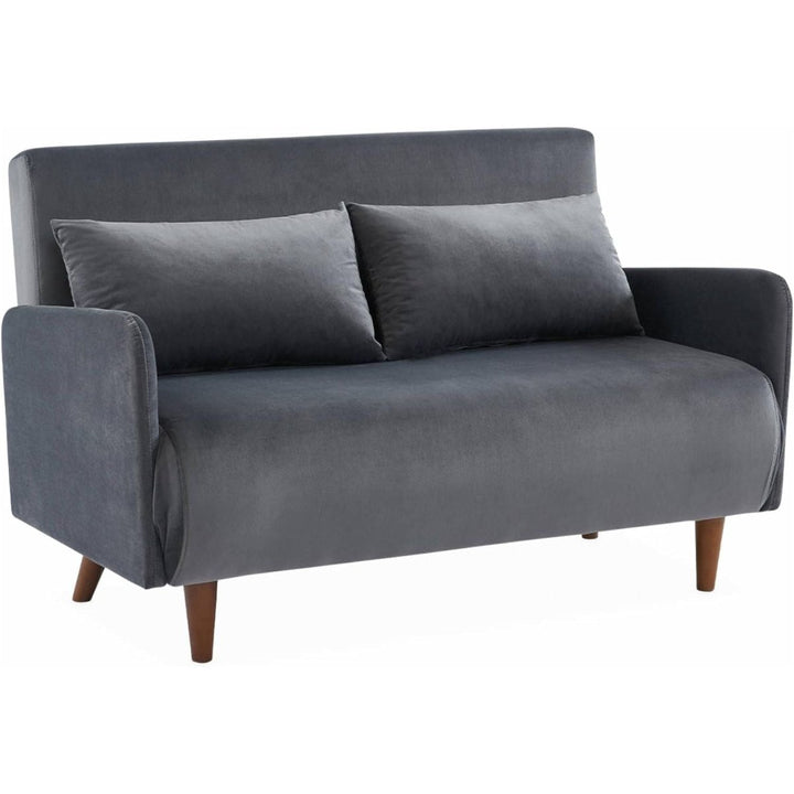 Canapé Convertible Velours Gris Foncé | Vigor - Designix Canapés