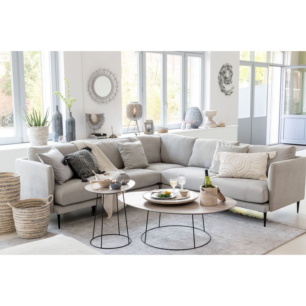 Canapé Droit Zoe Gris Bois | Mila - Designix Canapés