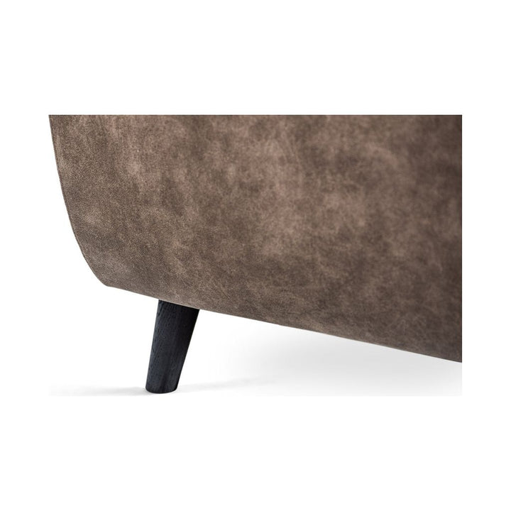 Canapé en Tissu Taupe Droite 3 Places | Savannah - Designix Canapés