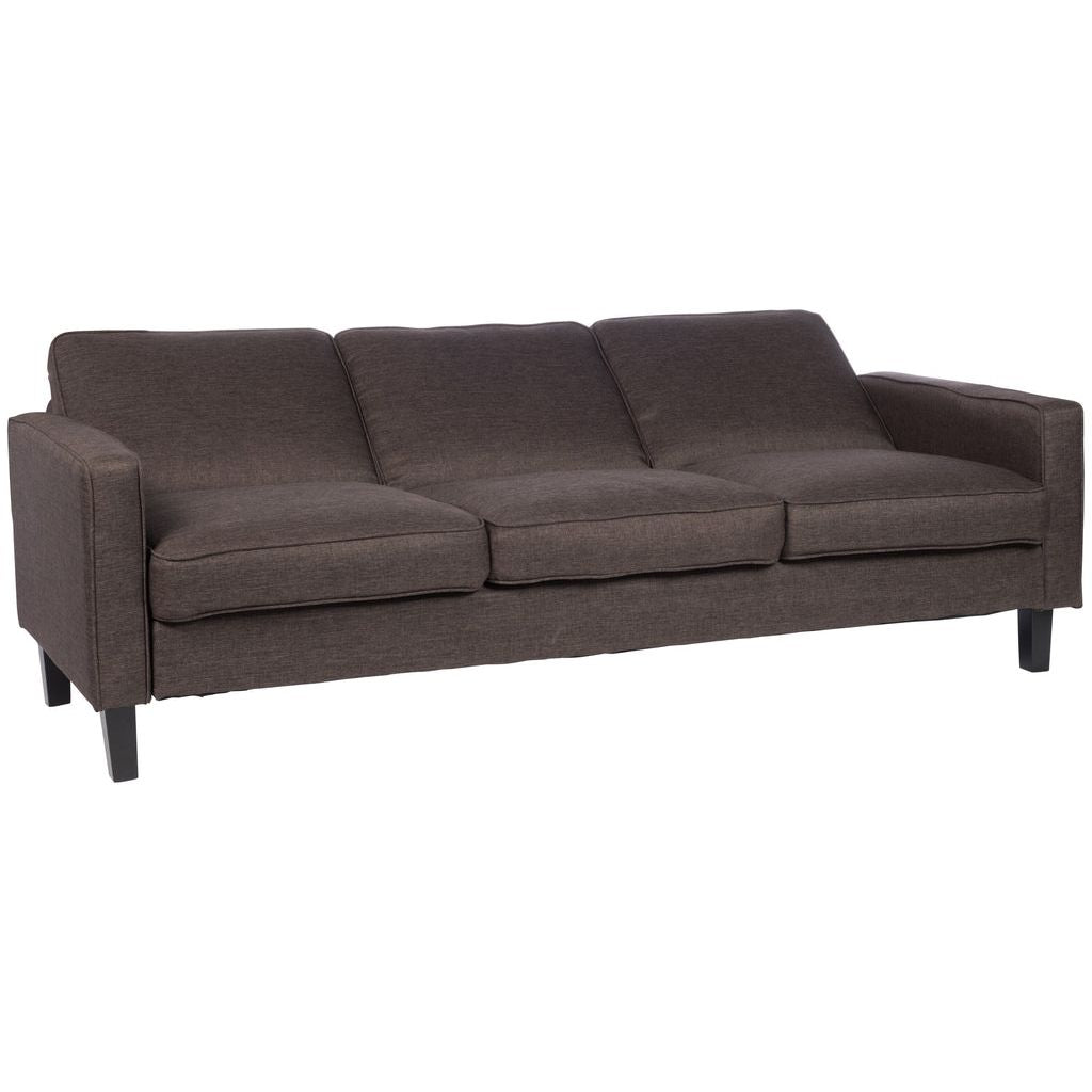 Canapé Lit Polyester Marron Foncé | Sole - Designix Canapés