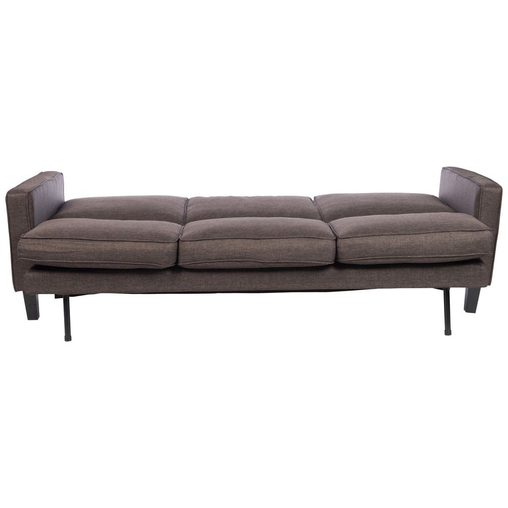 Canapé Lit Polyester Marron Foncé | Sole - Designix Canapés