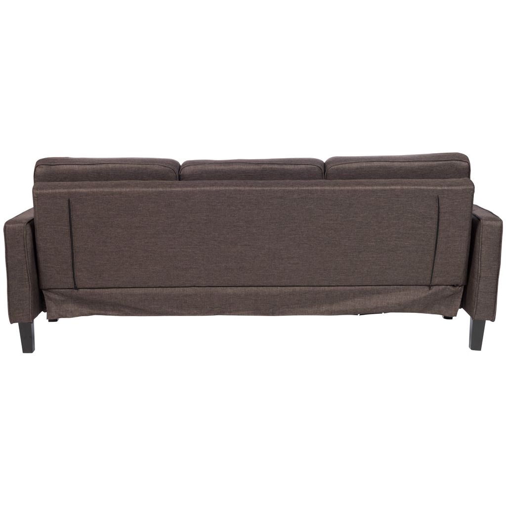 Canapé Lit Polyester Marron Foncé | Sole - Designix Canapés