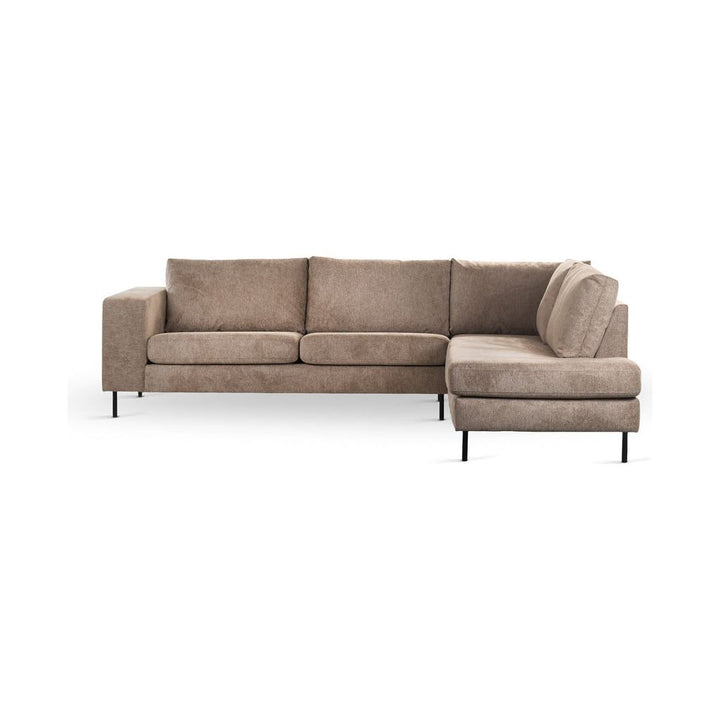 Canapé Moelleux 3 Places Angle Droite Taupe | Sérénité - Designix Canapés