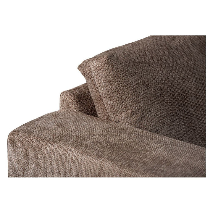 Canapé Moelleux 3 Places Angle Droite Taupe | Sérénité - Designix Canapés