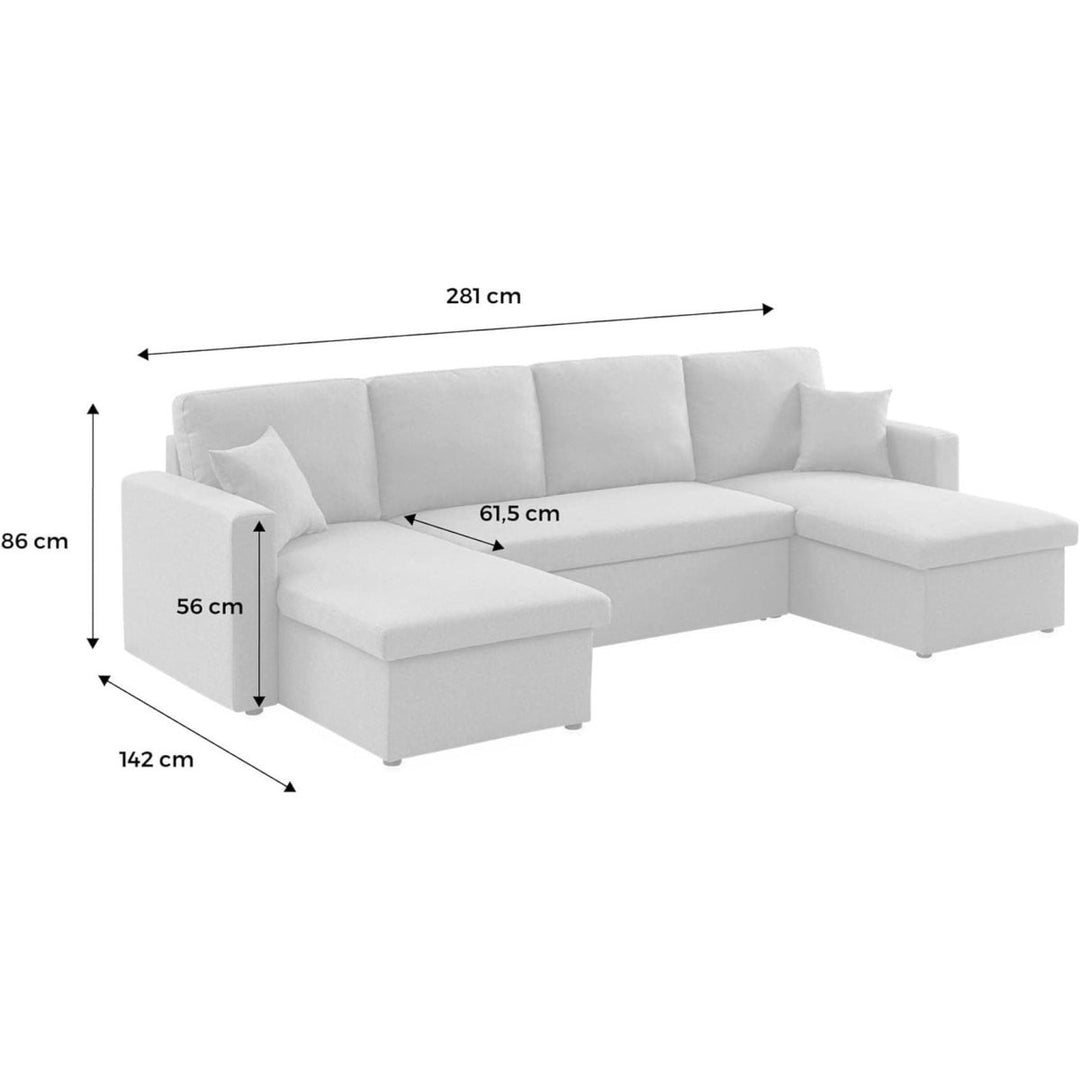 Canapé Panoramic Convertible Bouclette | Pique - Designix Canapés