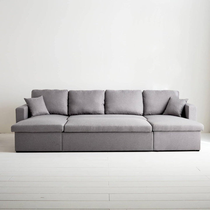 Canapé Panoramique Convertible Gris | Niche - Designix Canapés