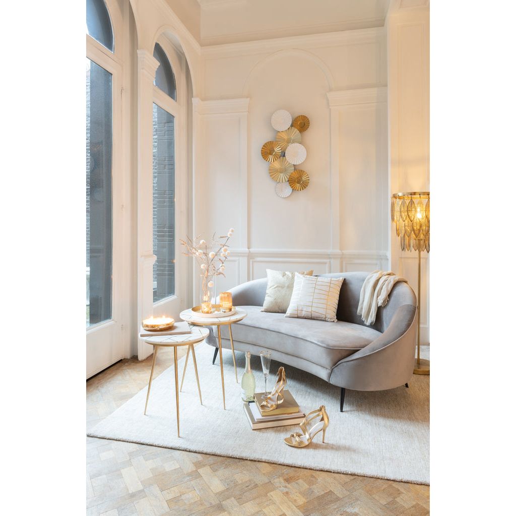 Canapé Textile Métal Gris | Iroa - Designix Canapés