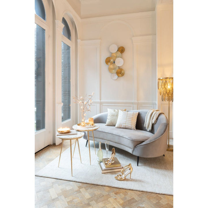 Canapé Textile Métal Gris | Iroa - Designix Canapés