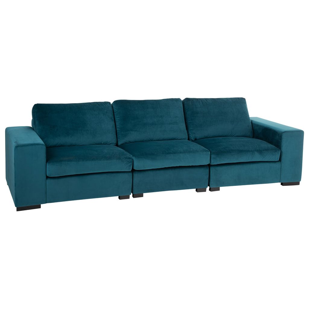Canapé Velours Bleu 2 Places | Zore - Designix Canapés