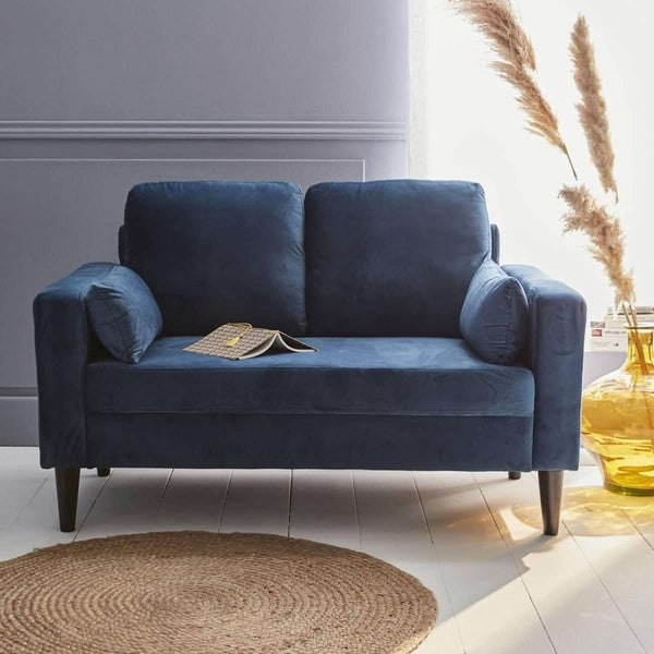 Canapé Velours Bleu Scandinave | Balm
