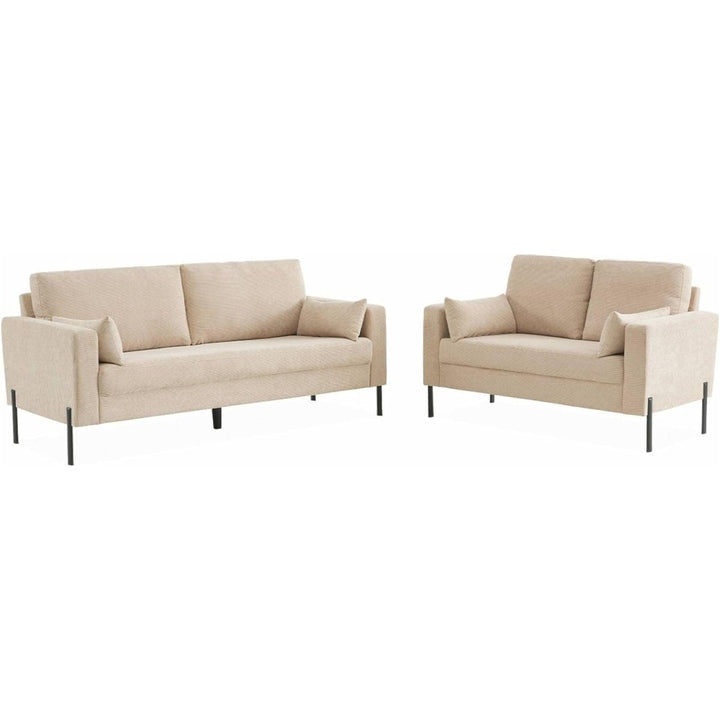 Canapé velours côtelé beige | Muse - Designix Fauteuil