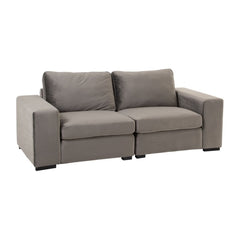 Canapé Velours Gris 2 Places | Pora