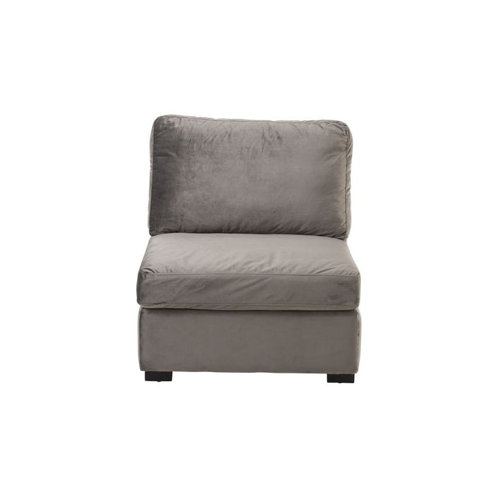 Canapé Velours Gris Élégant | Qyin - Designix Canapés
