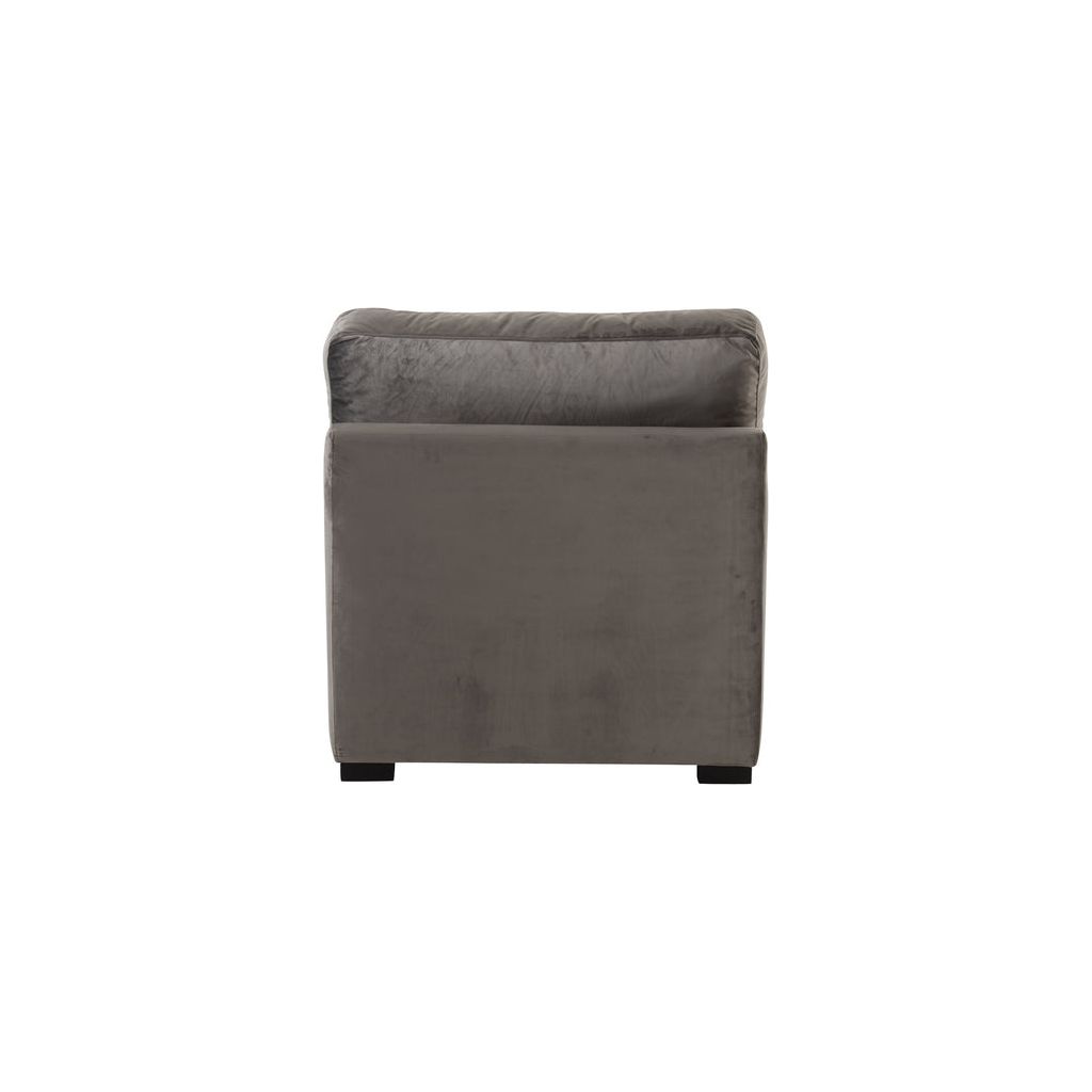 Canapé Velours Gris Élégant | Qyin - Designix Canapés
