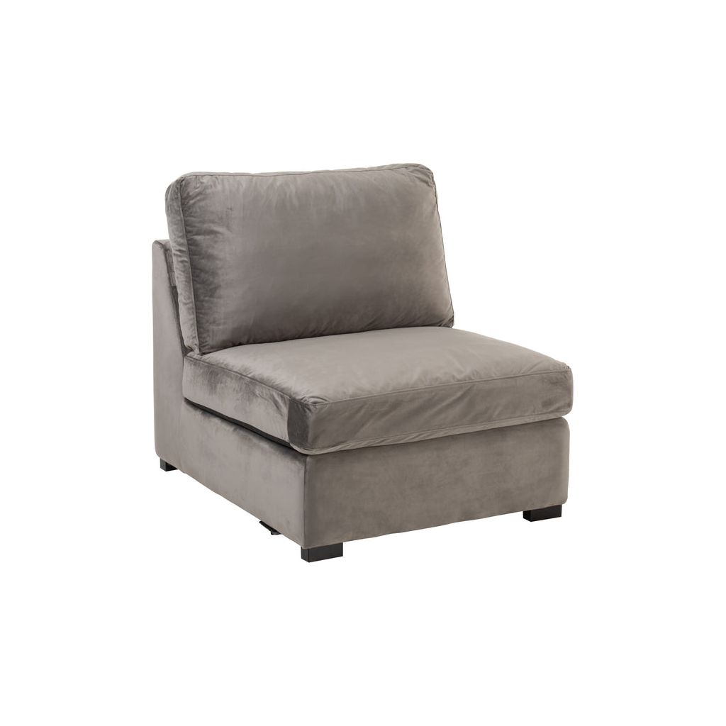 Canapé Velours Gris Élégant | Qyin - Designix Canapés