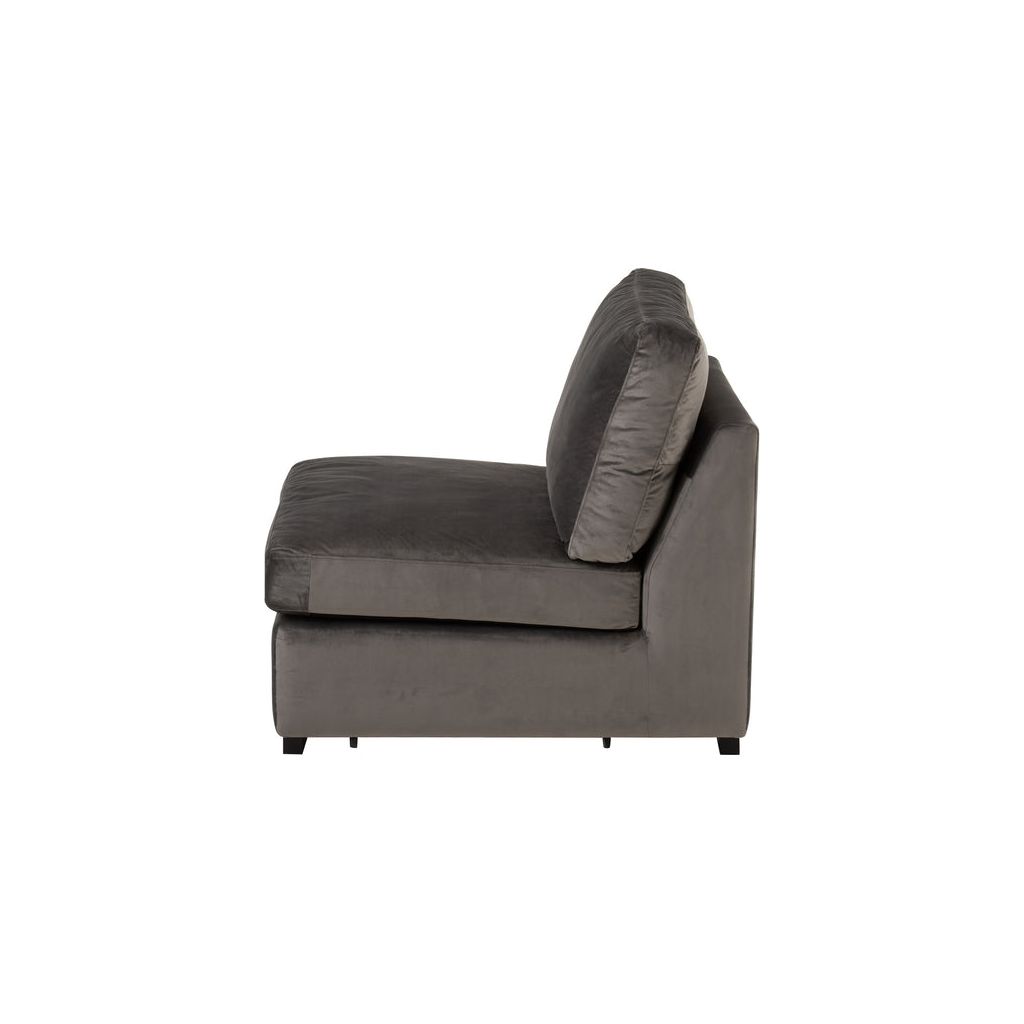 Canapé Velours Gris Élégant | Qyin - Designix Canapés