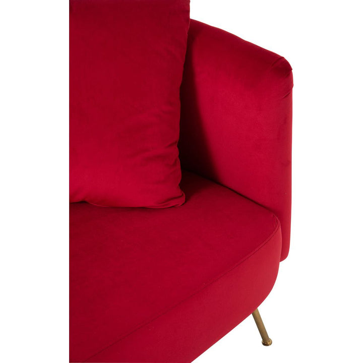 Canapé Velours Rouge 2 Personnes | Ylia - Designix Canapés