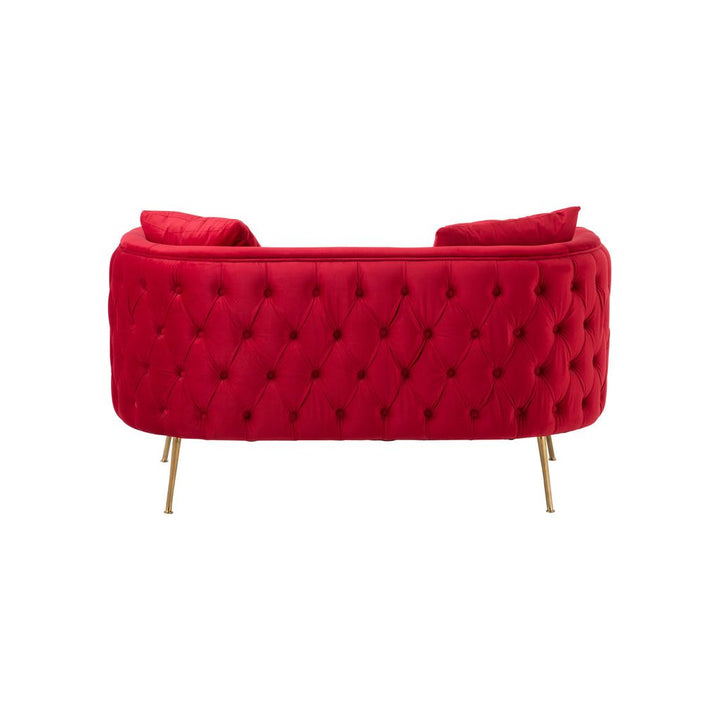 Canapé Velours Rouge 2 Personnes | Ylia - Designix Canapés