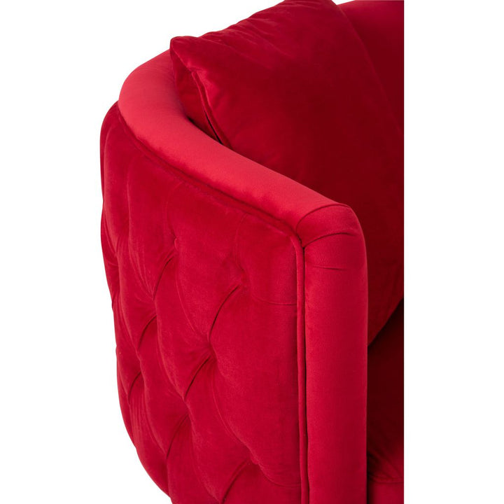Canapé Velours Rouge 2 Personnes | Ylia - Designix Canapés