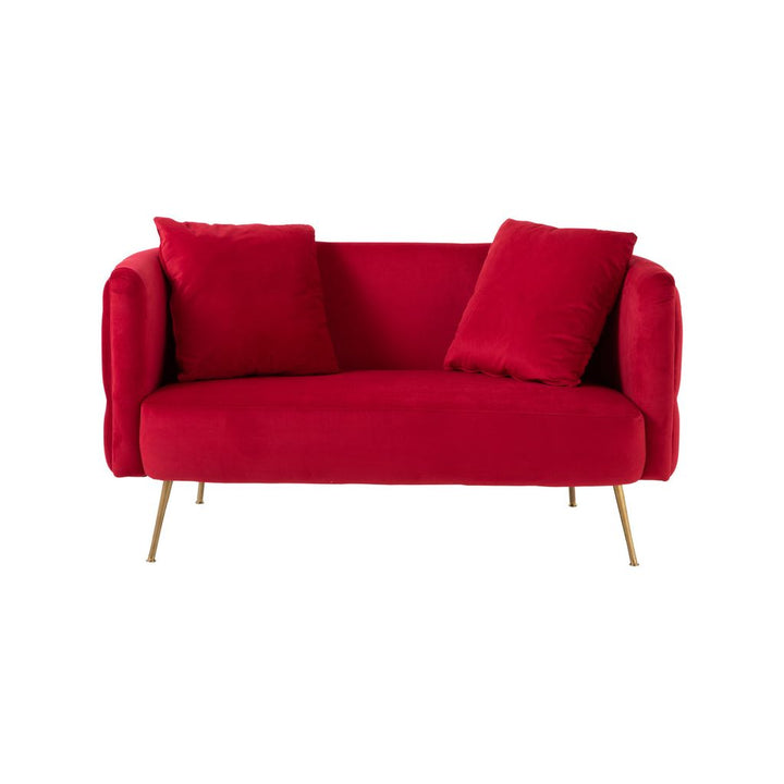 Canapé Velours Rouge 2 Personnes | Ylia - Designix Canapés