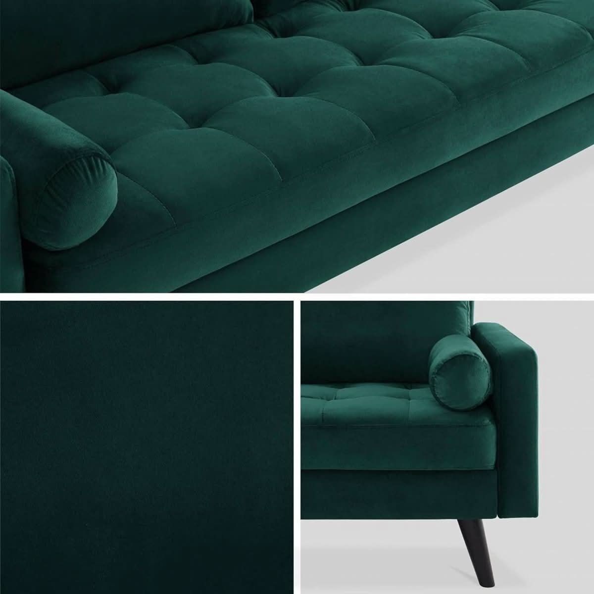 Canapé Velours Vert Scandinave | Fresco - Designix Canapés Vert Anglais
