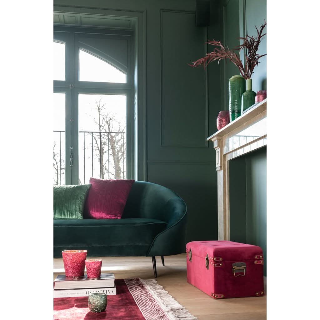 Canapé Vert Textile Métal | Byla