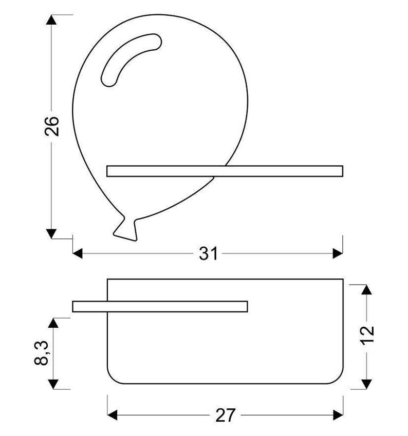 Applique murale LED Baloon pour chambre d'enfant bleue, bois (réf. 21-85115)