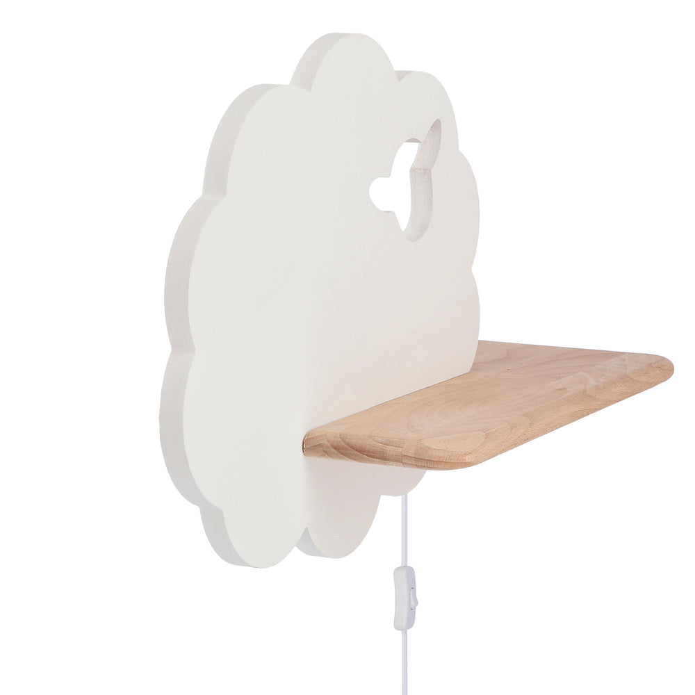 Applique murale LED Sheep pour chambre d'enfant blanche, bois (réf. 21-85139)