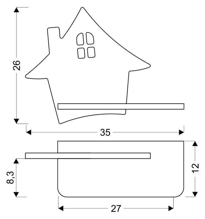 Applique murale LED House pour chambre d'enfant verte, bois