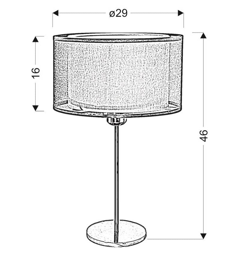 Lampe à poser Solo 3 lumières chromée et argentée, jute