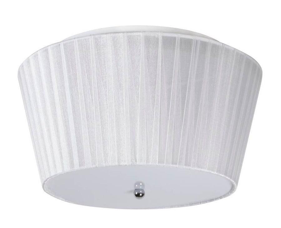 Plafonnier LED Camea 3 lumières blanc, tissu
