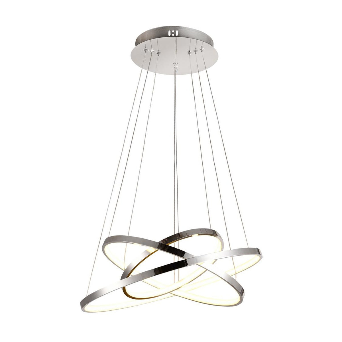 Suspension luminaire | Lune Chromée L 50 cm