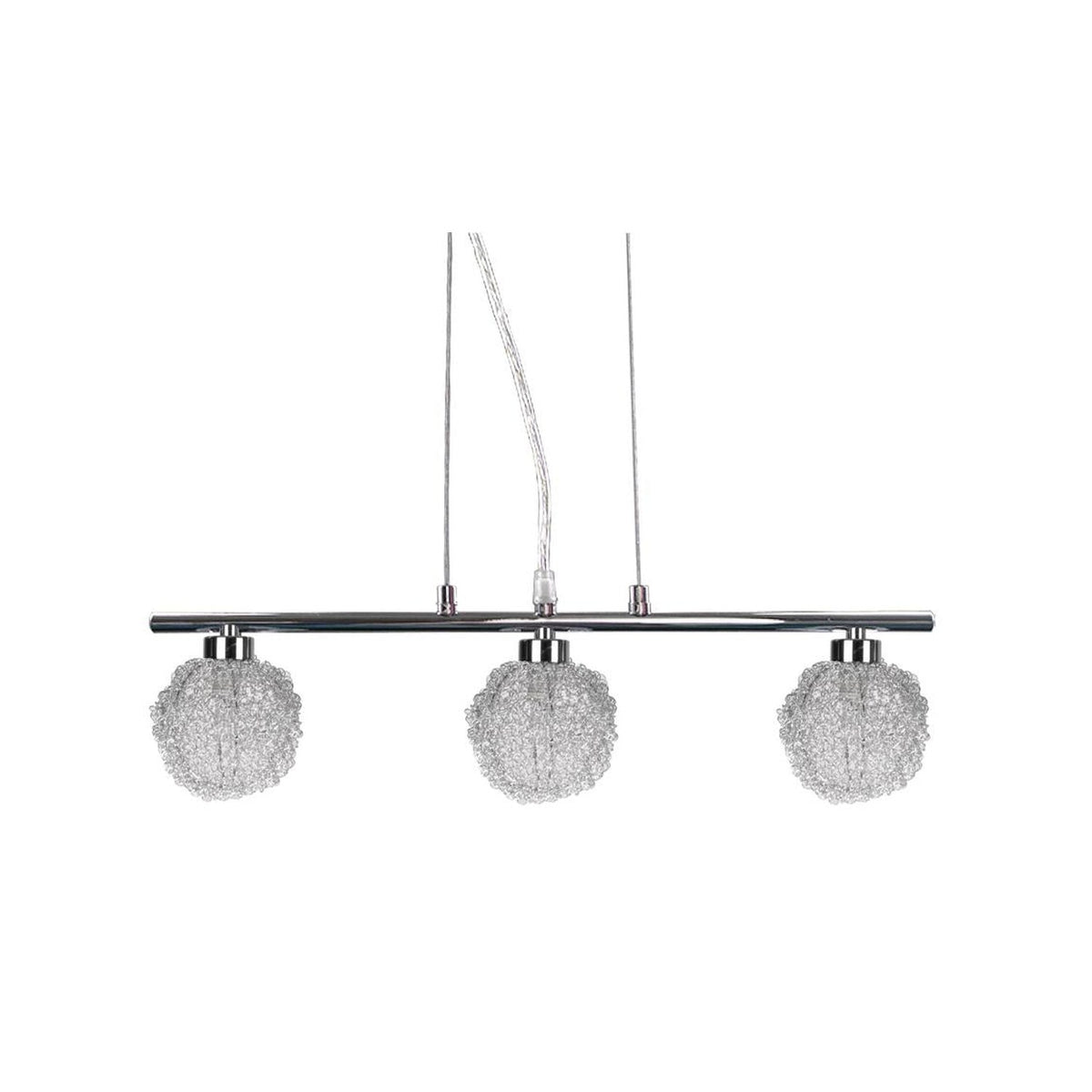 Suspension Wind 3 lumières chromée