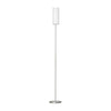 Lampadaire Troy 3 nickel et blanc mat, verre