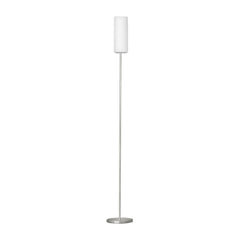 Lampadaire Troy 3 nickel et blanc mat, verre