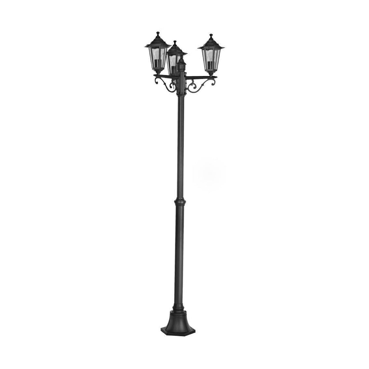 Lampadaire extérieur Laterna 4 noir, Ø 55 cm