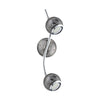 Plafonnier Bimeda nickel et noir, L 36,5 cm