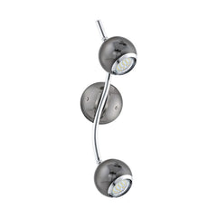 Plafonnier Bimeda nickel et noir, L 36,5 cm