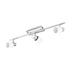 Spot Davida chromé et blanc, L 58 cm
