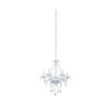 Suspension Basilano 1 chromée et transparente, verre