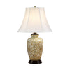 Lampe à poser Made dorée et blanche, porcelaine