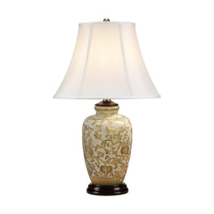 Lampe à poser Made dorée et blanche, porcelaine