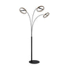 Lampadaire Della noir mat