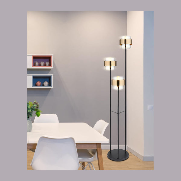 Lampadaire Milley noir mat