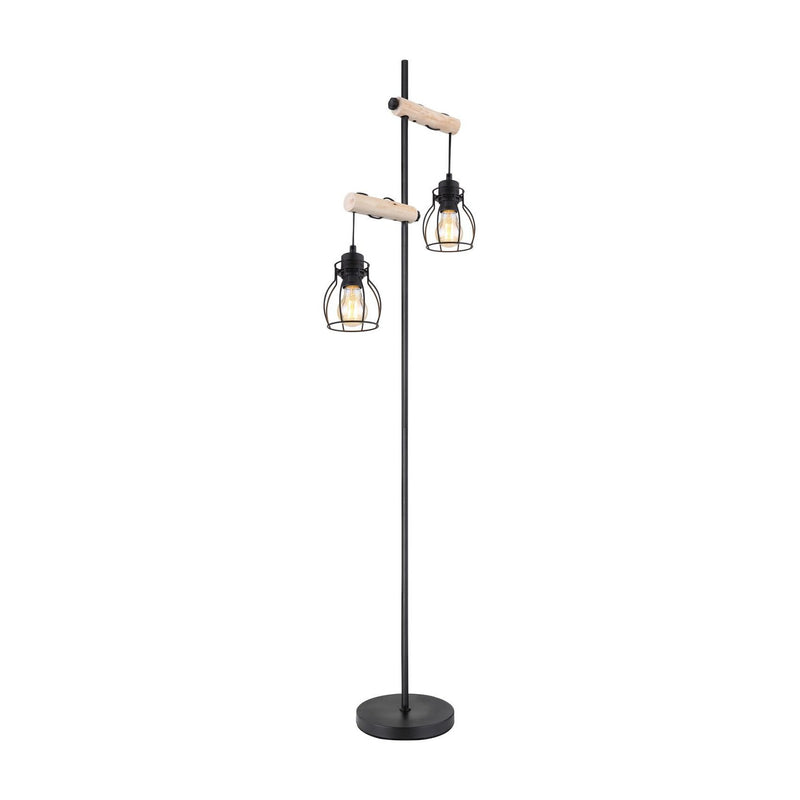Lampadaire Mina noir mat