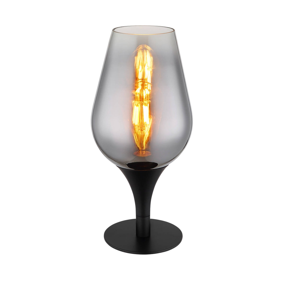 Lampe à poser Lavus noire mat