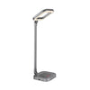 Lampe à poser Monaco grise et aluminium